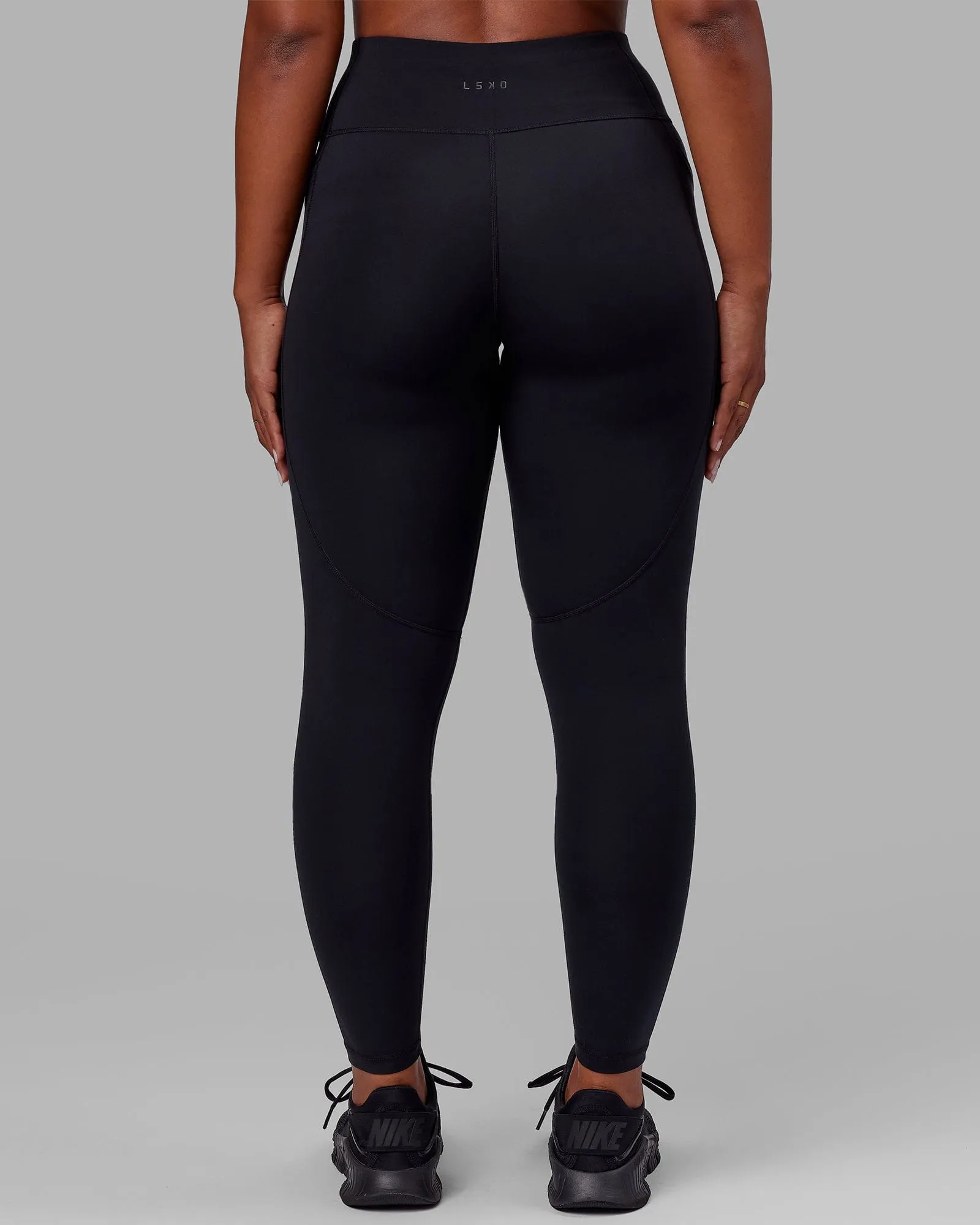 Rep Full Length Leggings - Black-White