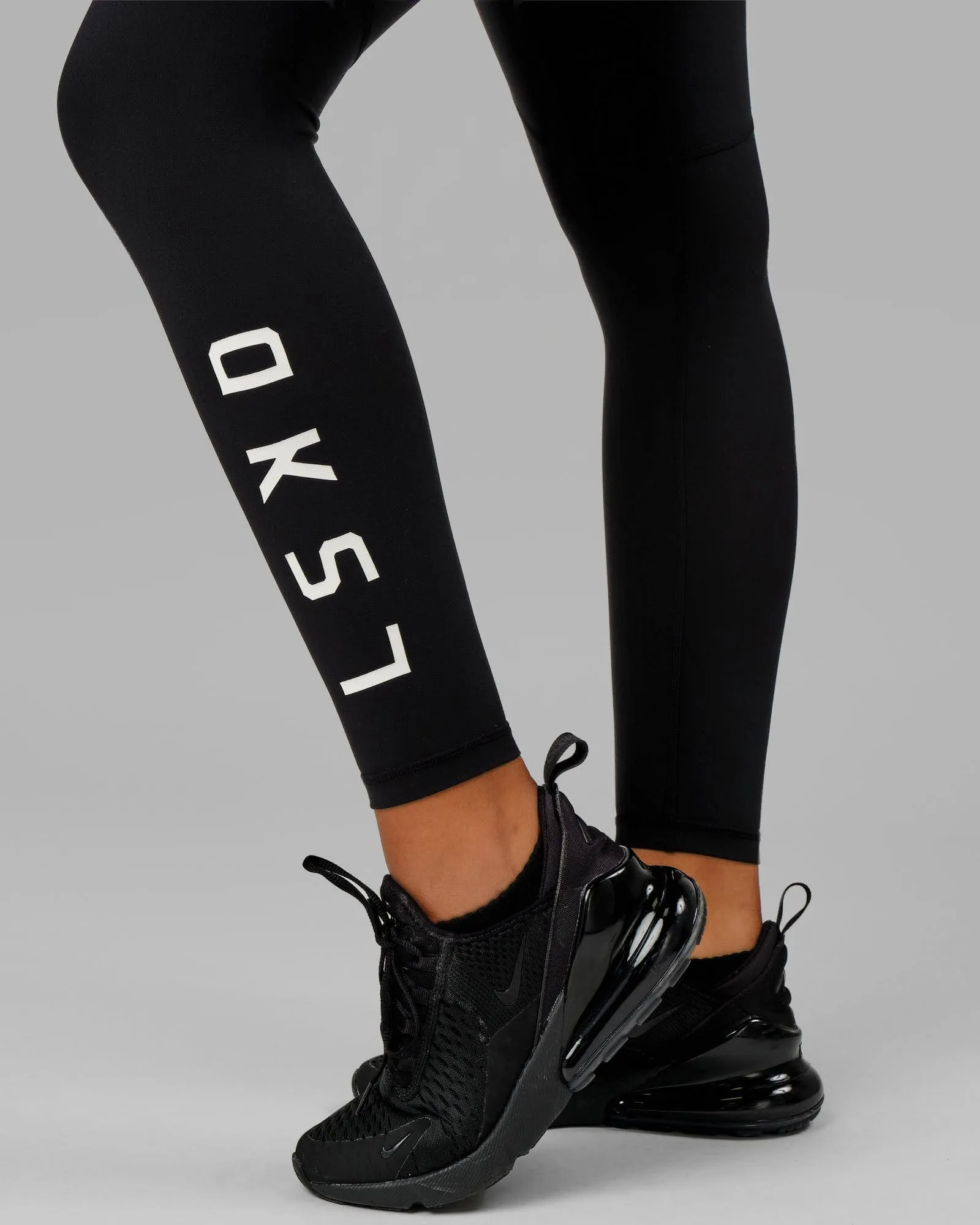 Rep Full Length Leggings - Black-White