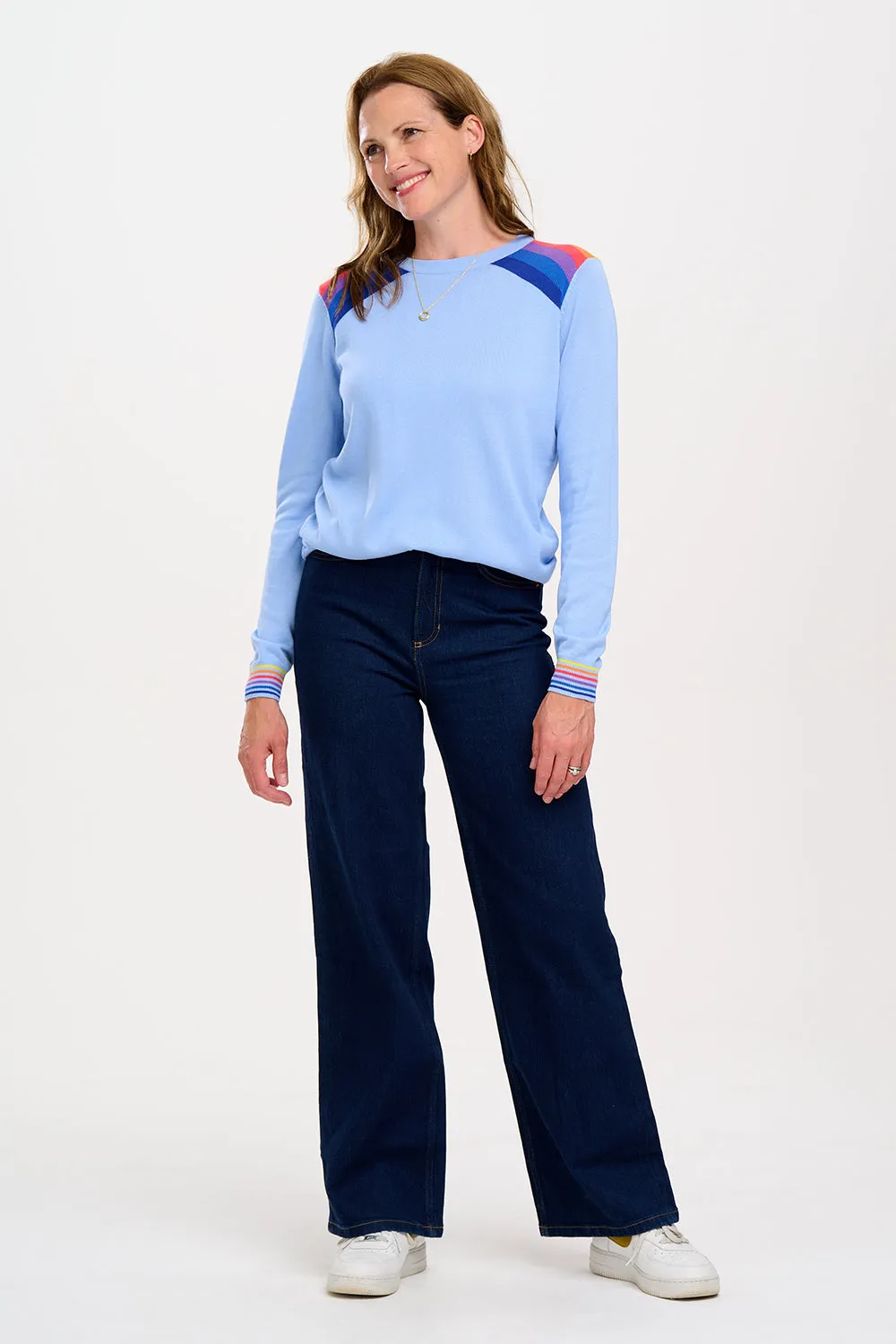 Rita Jumper - Light Blue, Sunset Double Prism