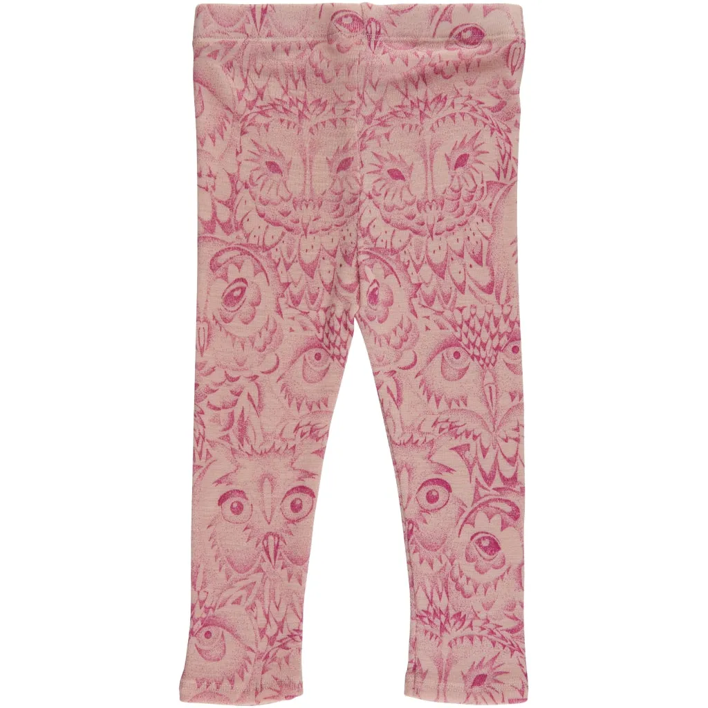 SGBPaula Baby Owl Wool Leggings - Cameo rose