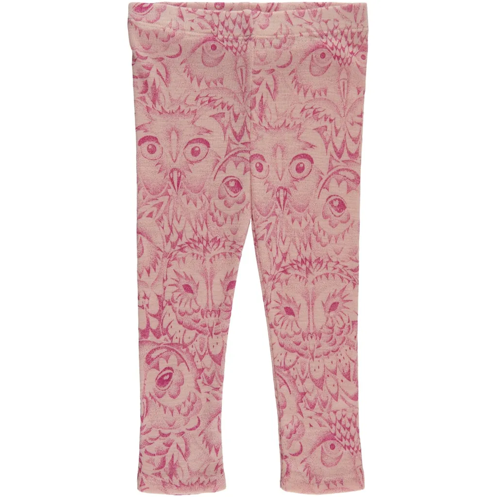 SGBPaula Baby Owl Wool Leggings - Cameo rose