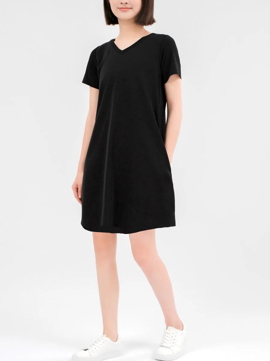 SHORT SWING V-NECK DRESS