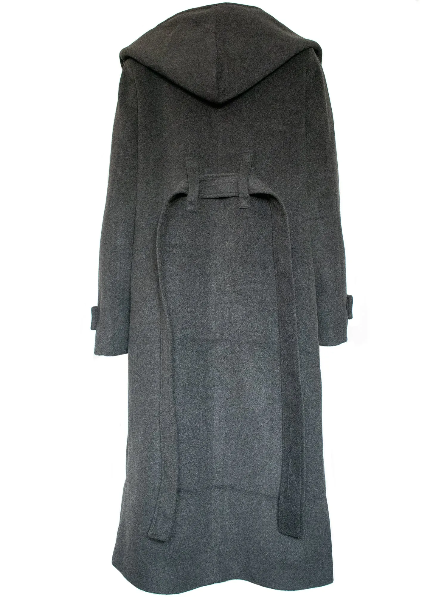 Vegan Wool Long Wrap Coat