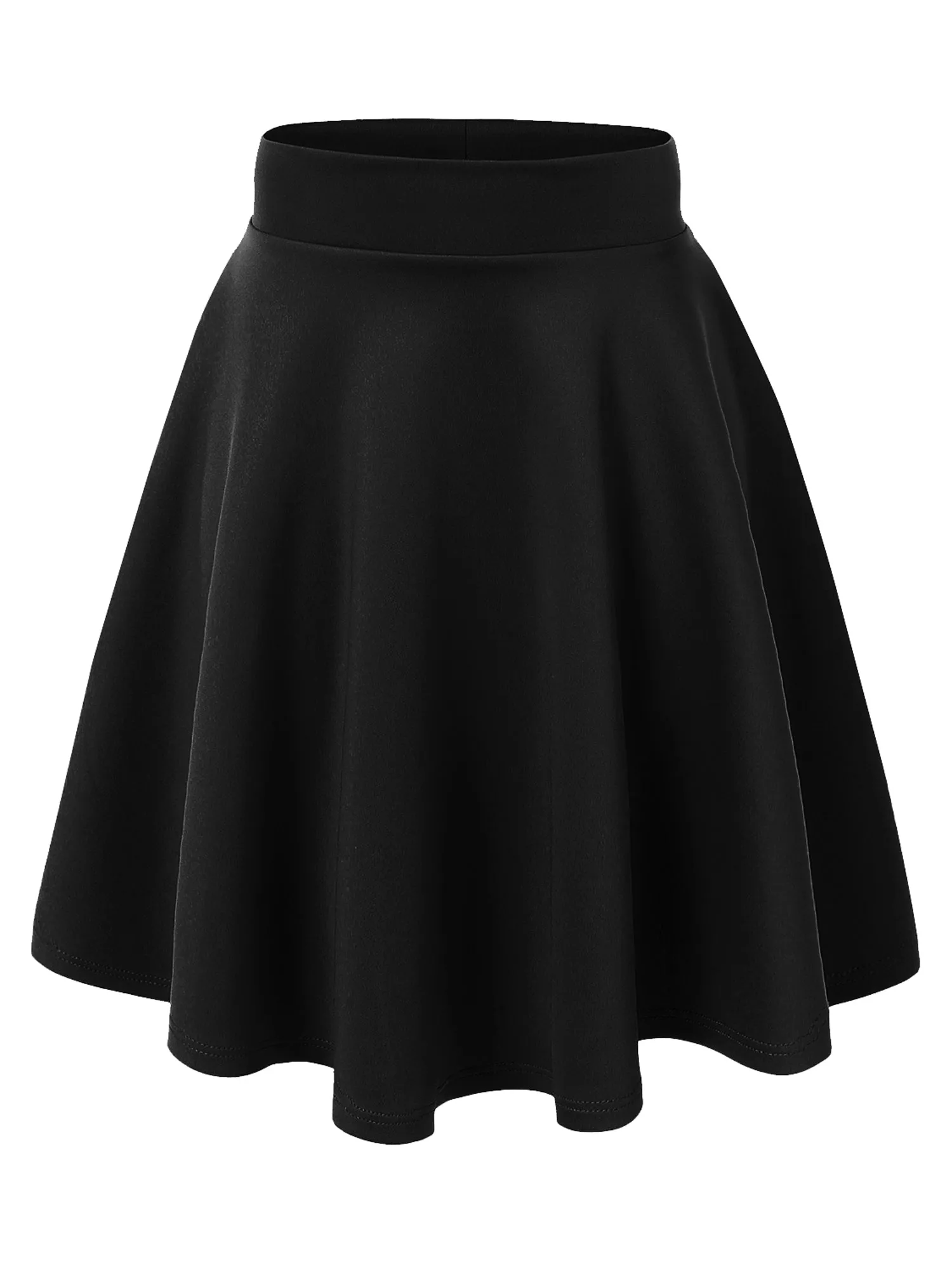 Women's Basic Versatile Stretchy Flared Casual Skater Skirt