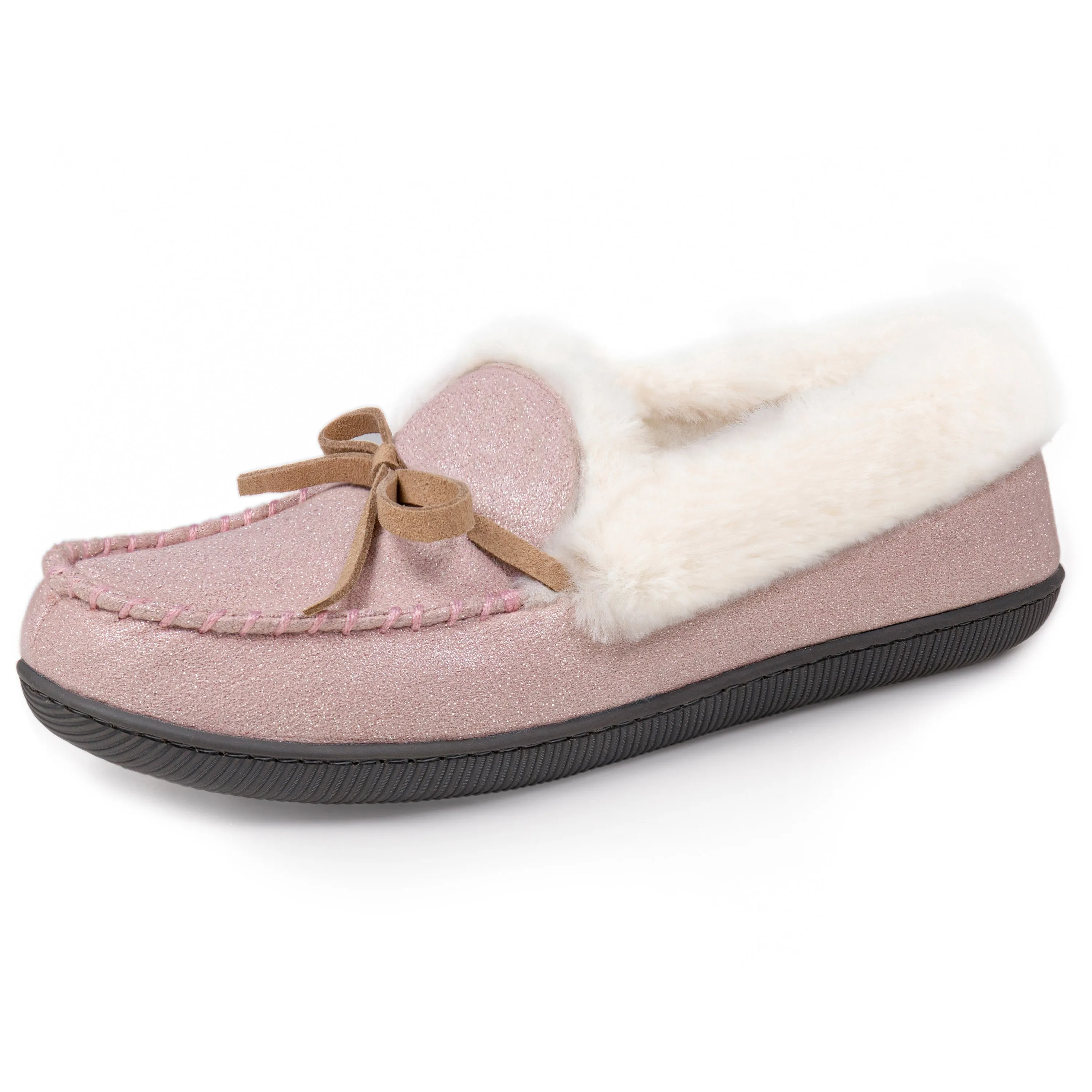 Women's Caroline Glittered Moccasin Slipper