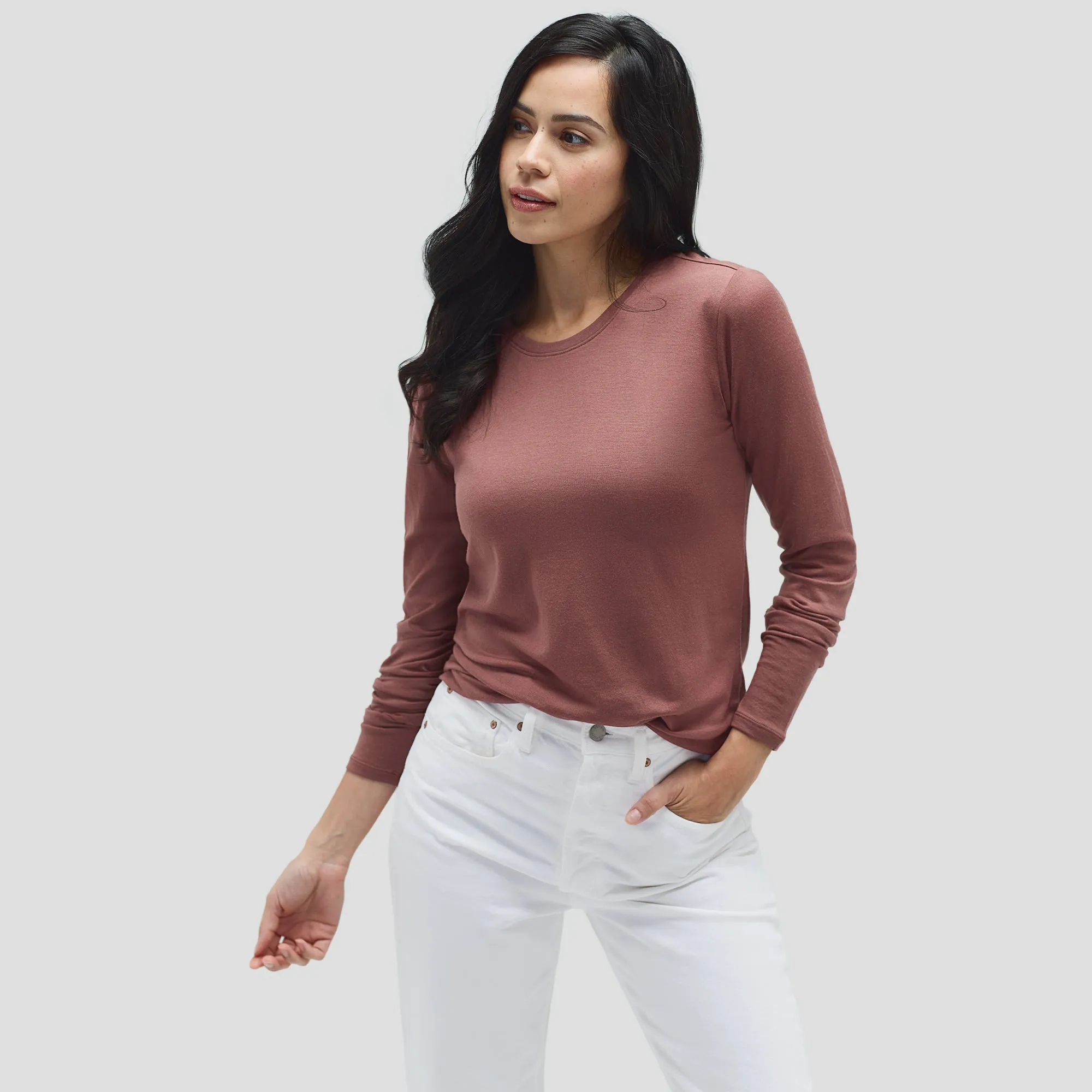 Women's Long Sleeve Merino Crew