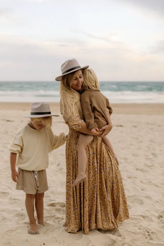 Wool Fedora Hat - Dusty Taupe (Kids-Adults)