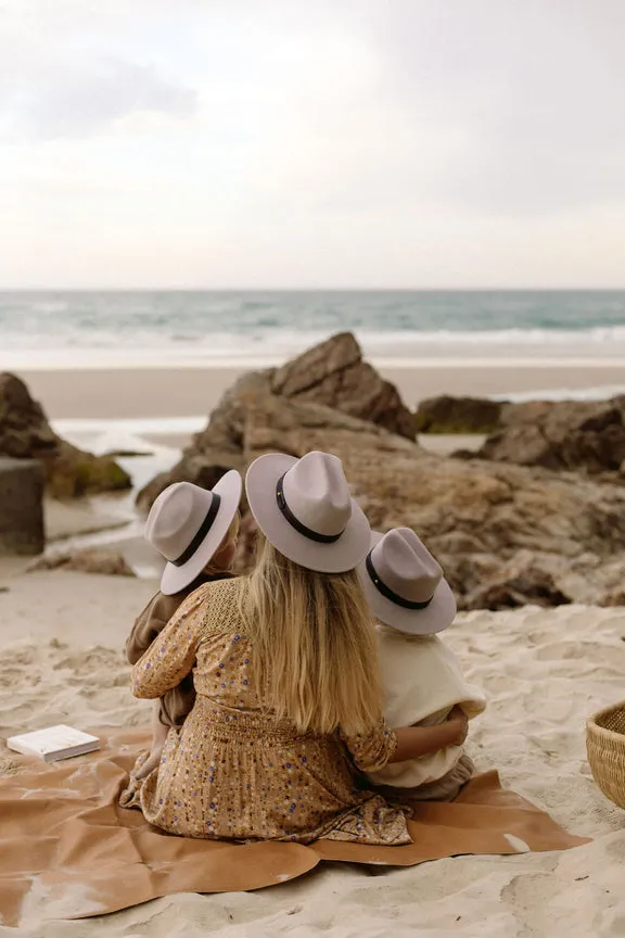 Wool Fedora Hat - Dusty Taupe (Kids-Adults)