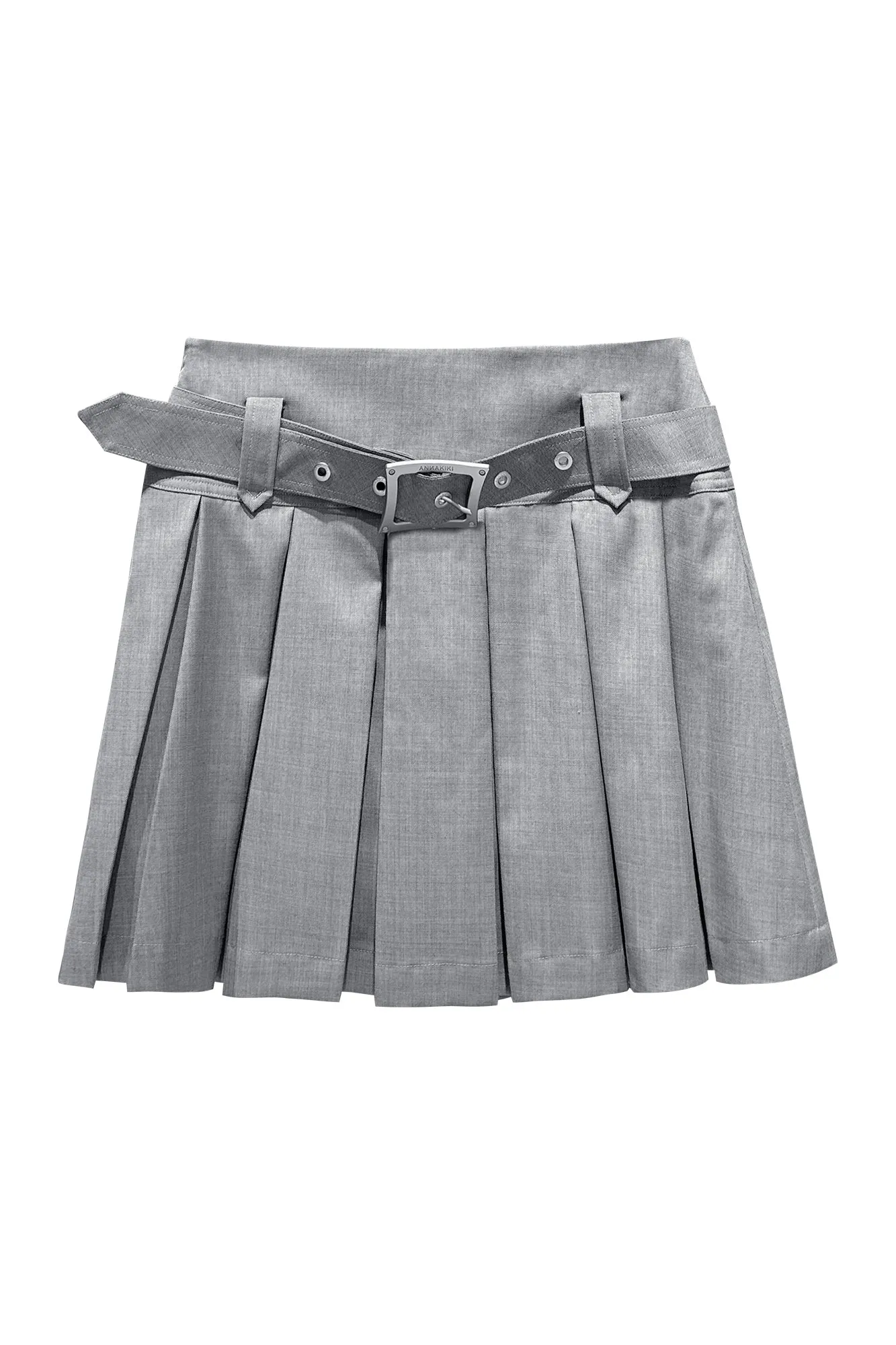 Wool pleated skirt