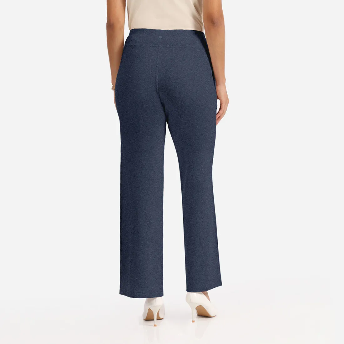 Work-To-Wine Twill Wide Leg Flare Pants