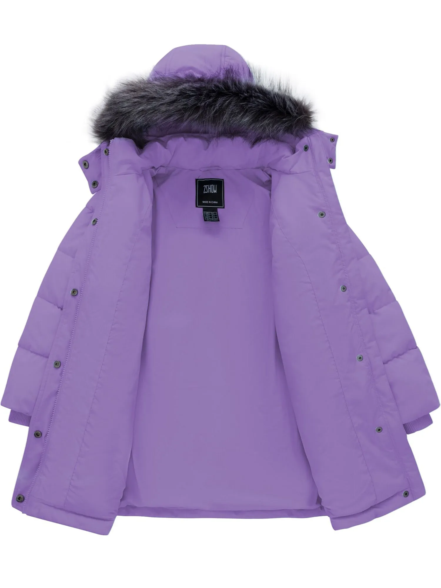 ZSHOW Girls' Winter Coat Warm Winter Parka Jacket Removable Hooded Insulated Puffer Jacket